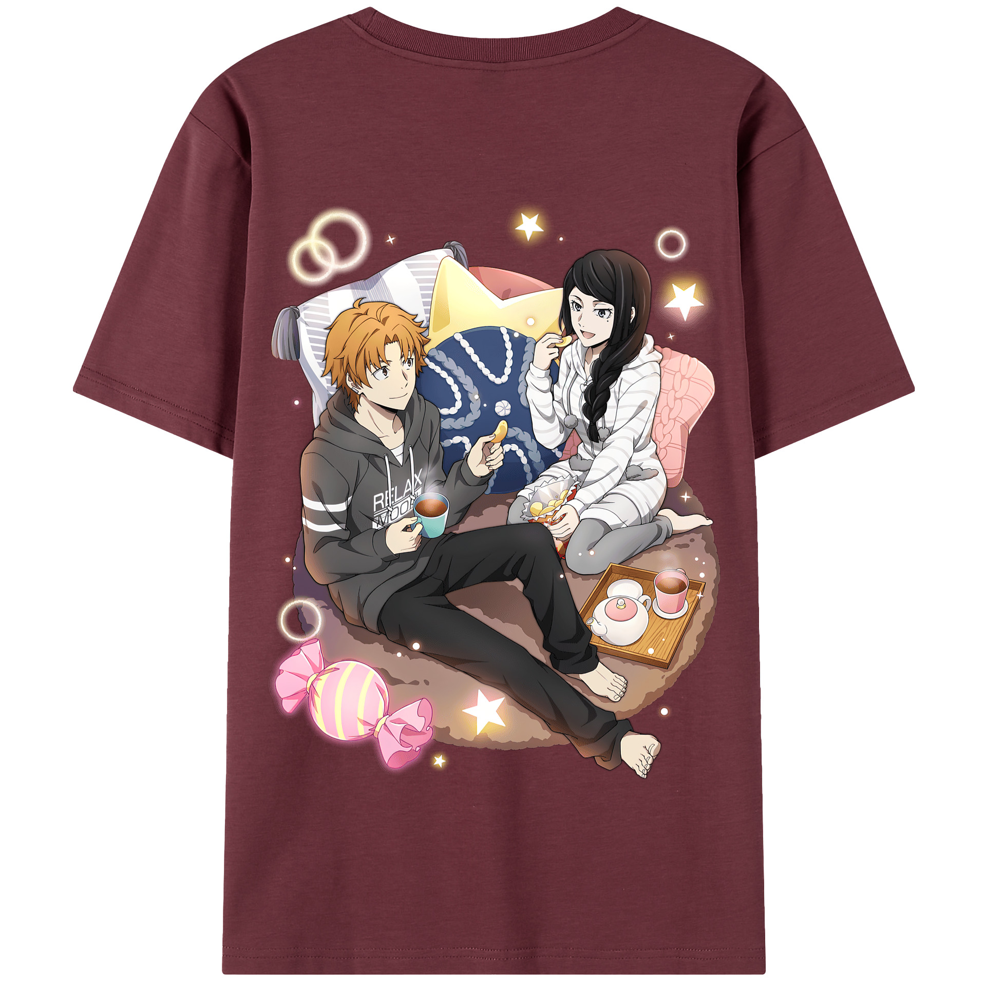 （画像用） 文豪ストレイドッグス Bungo Stray Dogs 綿100％半袖Tシャツ（背面プリント）